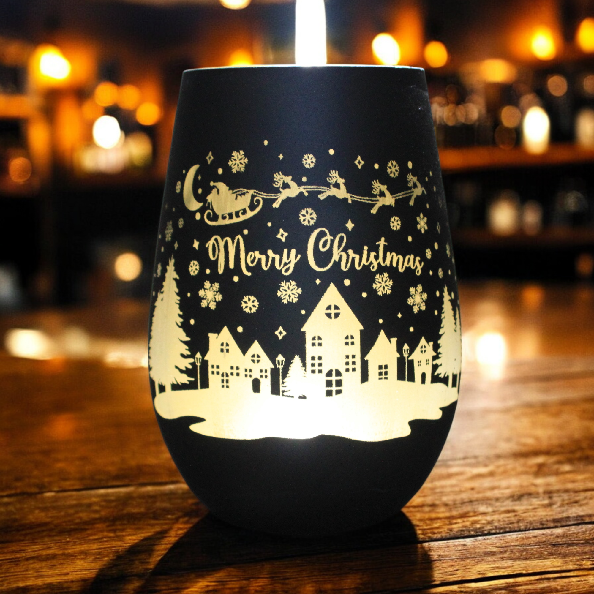 zauberhaftes Windlicht für Weihnachten, Weihnachtsdekoration,