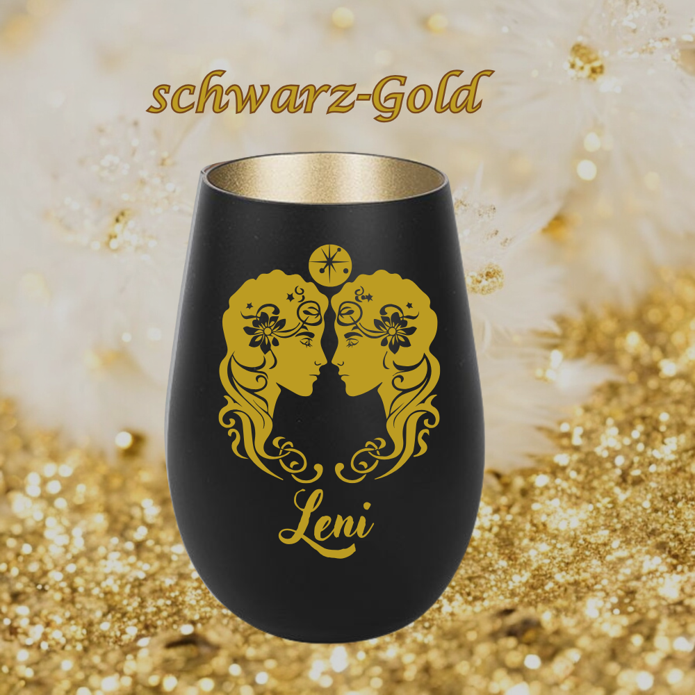 personalisiertes Windlicht Zwilling in 5 Farben, Sternzeichen Becher