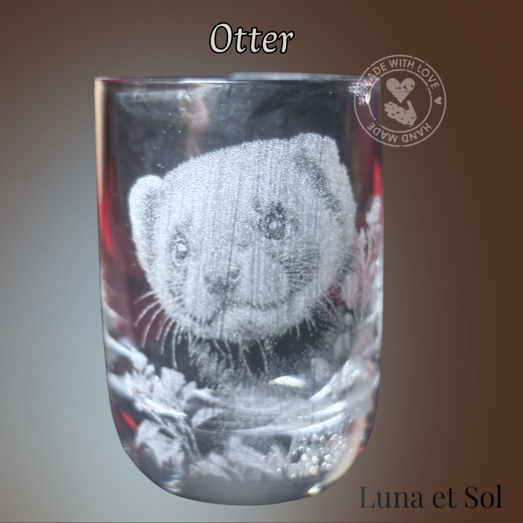 Shot Glas niedlicher Otter – Verspielte Eleganz im Kristallglas