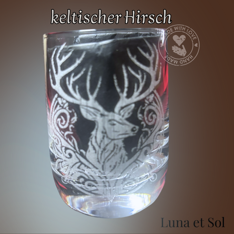 Shot Glas Keltischer Hirsch – Stärke, Natur & uralte Symbolik