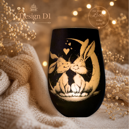 niedliches Hasen Windlicht - Couple Windlicht
